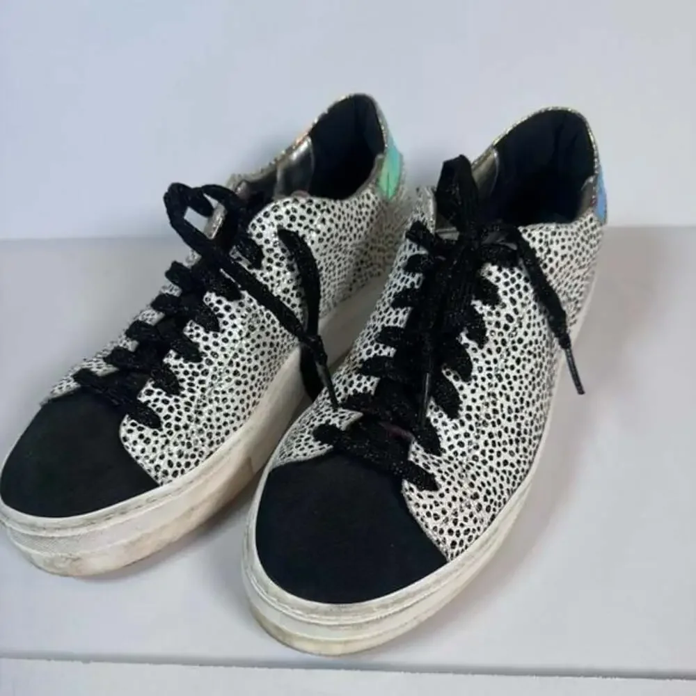 P448 Thea Platform Low Top Sneakers Pepper Leopard Women's Size EU 41 US 10.5